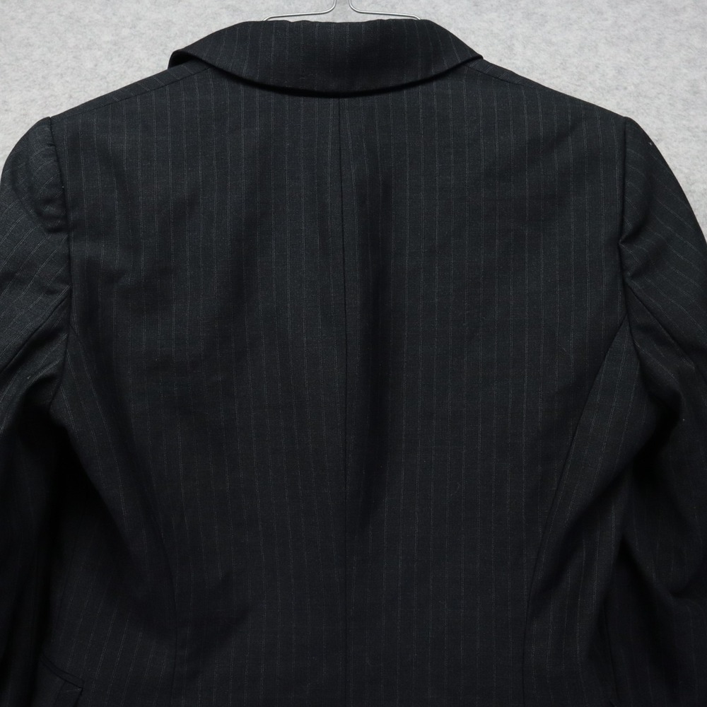 Calvin Klein Blazer Womens 2 3-Button Suit Jacket Coat Business Black Striped - Picture 10 of 10